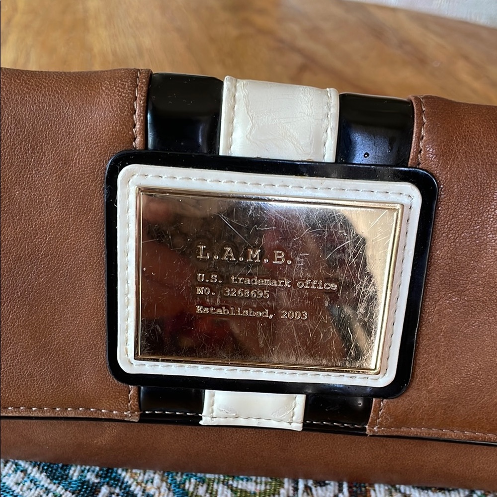 L.A.M.B. Brown and Black Clutch